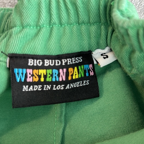 Big Bud Press Cavalry Western Pants Green ~ Limited Edition Size Small - Picture 12 of 16